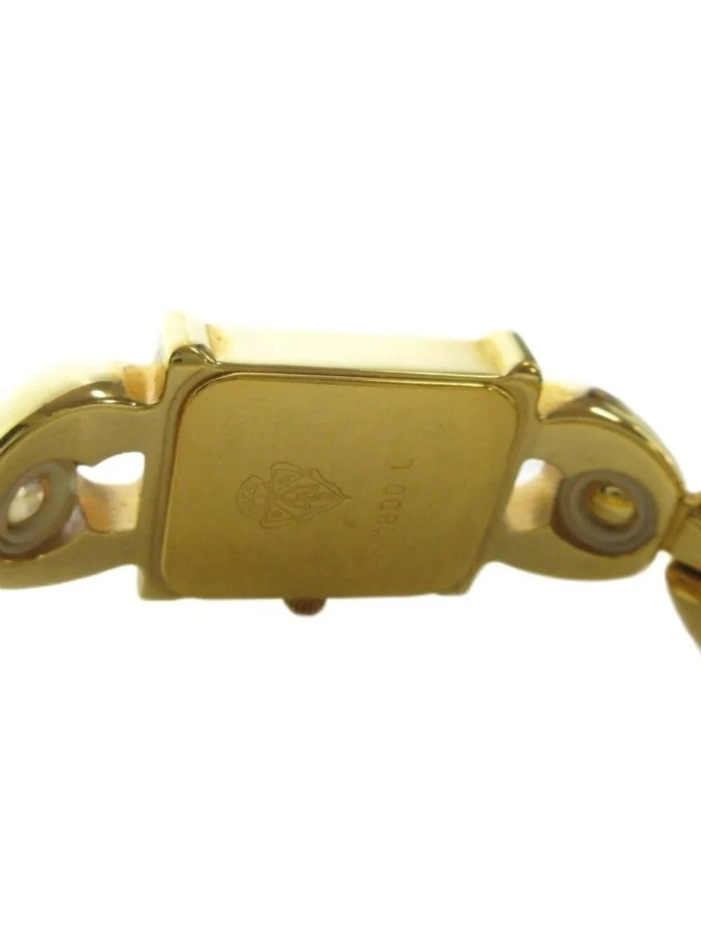 Gucci Watch Quartz Square White Dial Logo Gold